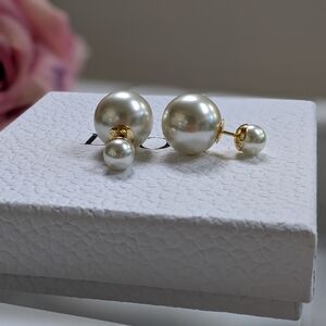 Dior Double pearls earrings
